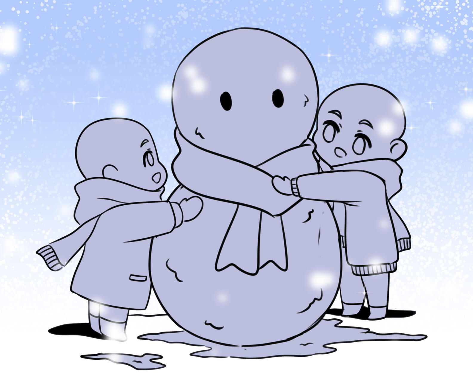 Winter snowman ( $15 for singel, $25 for couple )